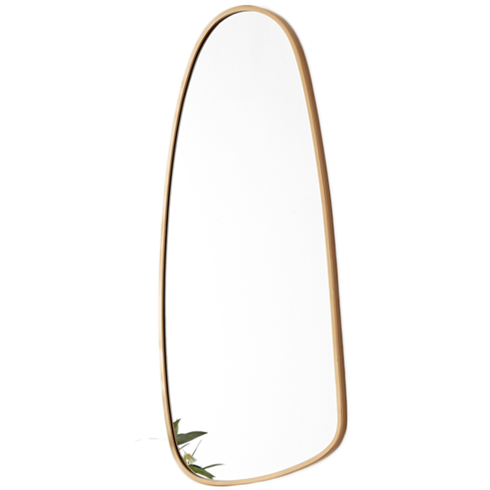Furniturebox Elise Abstract Pebble Gold Wall Mirror 94.5 x 39cm Image 1