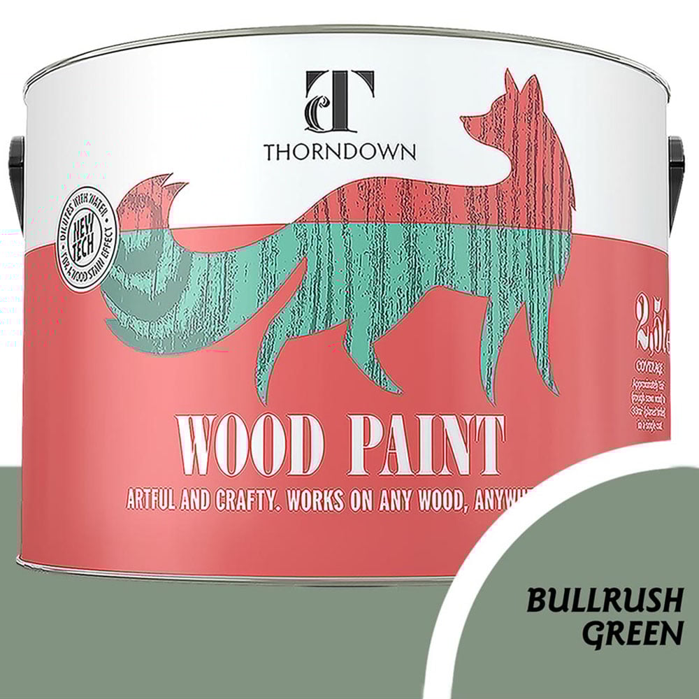 Thorndown Bullrush Green Satin Wood Paint 2.5L Image 4
