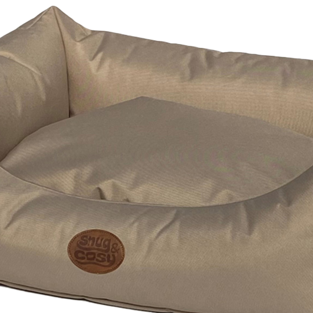 Snug & Cosy Pescara Large Rectangle Sand Dog Bed Image 3