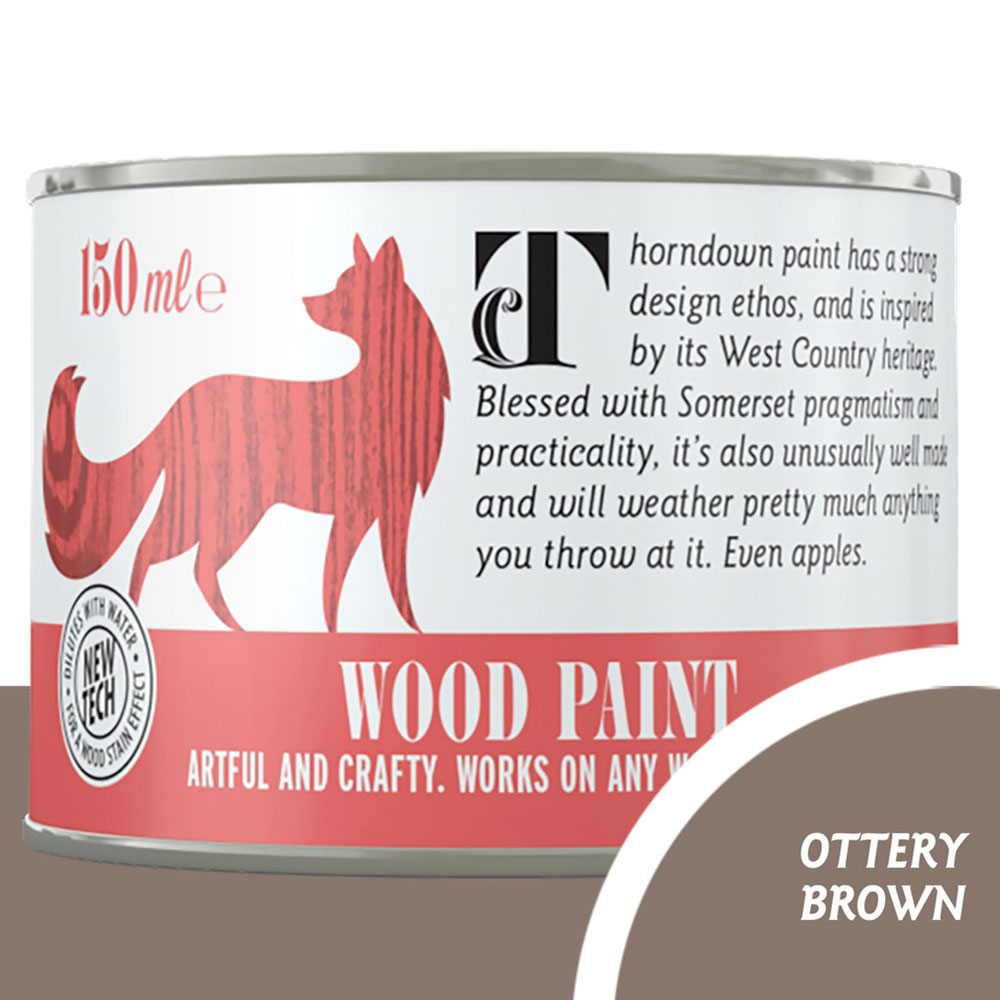 Thorndown Ottery Brown Satin Wood Paint 150ml Image 3