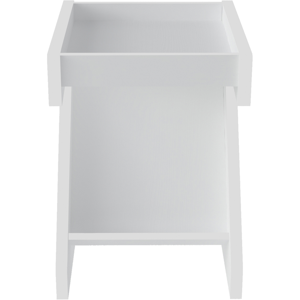 Seconique Naples White Z Side Table Image 3