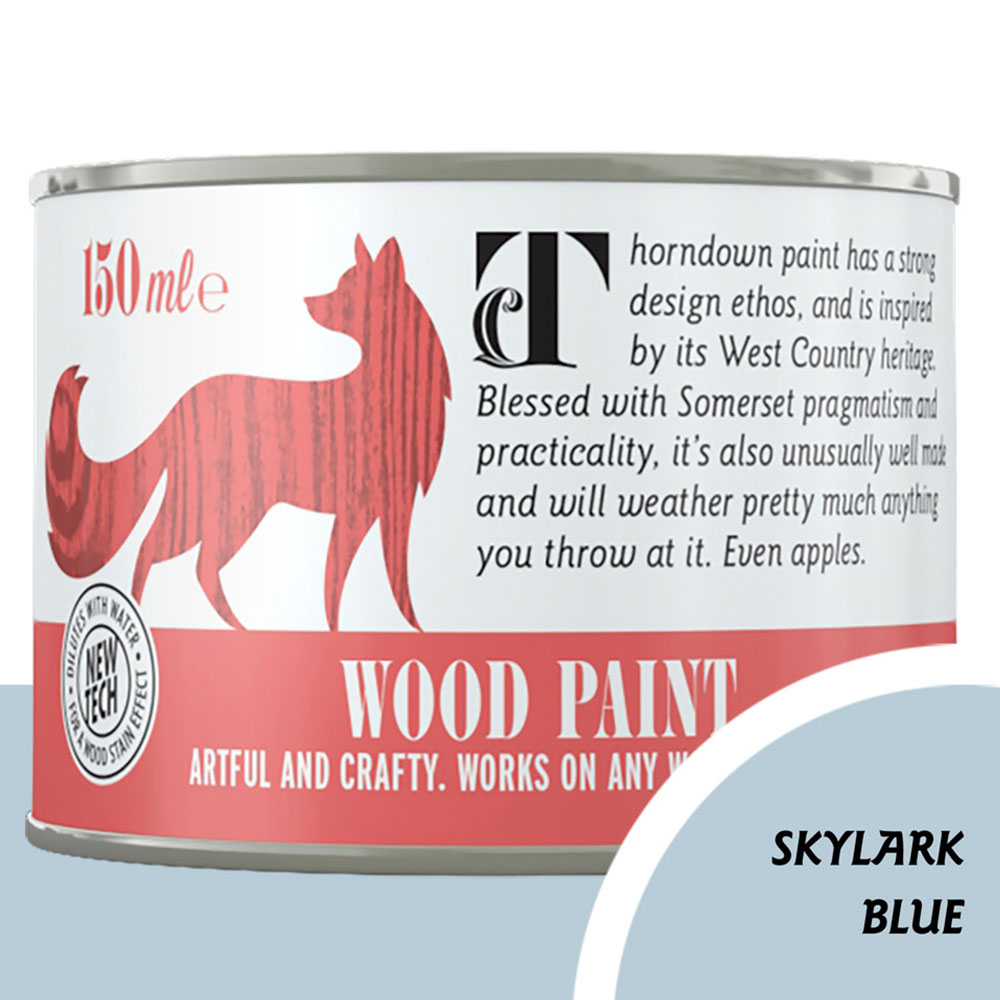 Thorndown Skylark Blue Satin Wood Paint 150ml Image 3