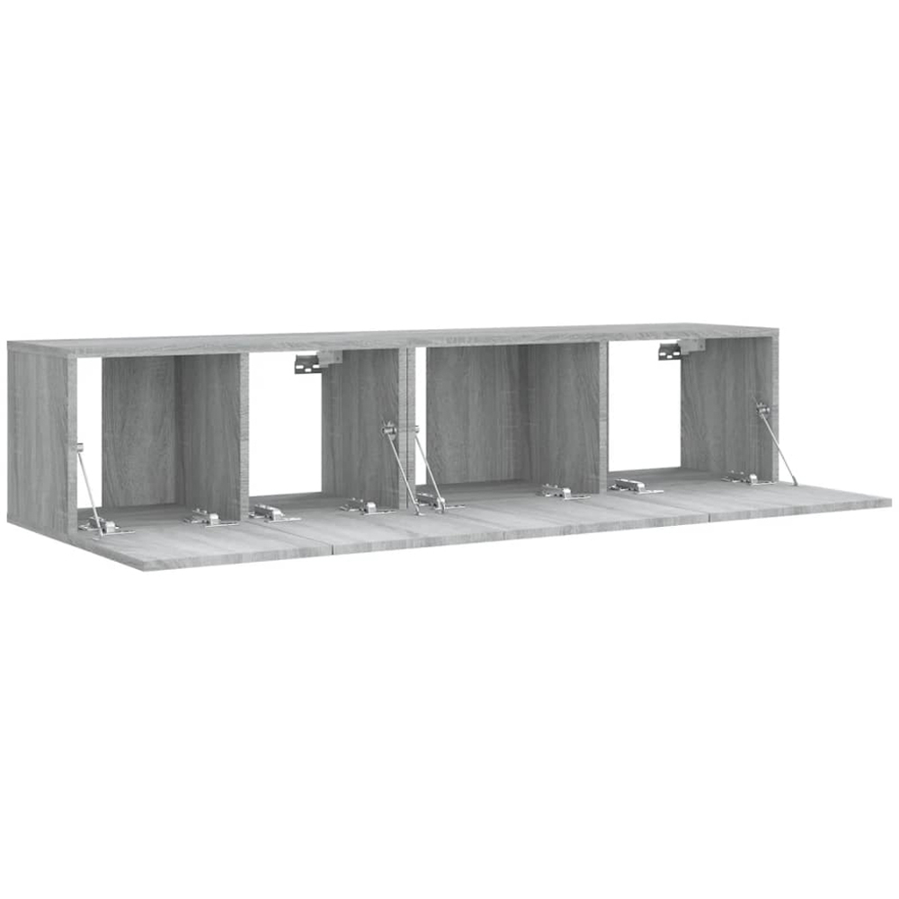 vidaXL 2 Door Grey Sonoma TV Cabinet Set of 2 Image 4