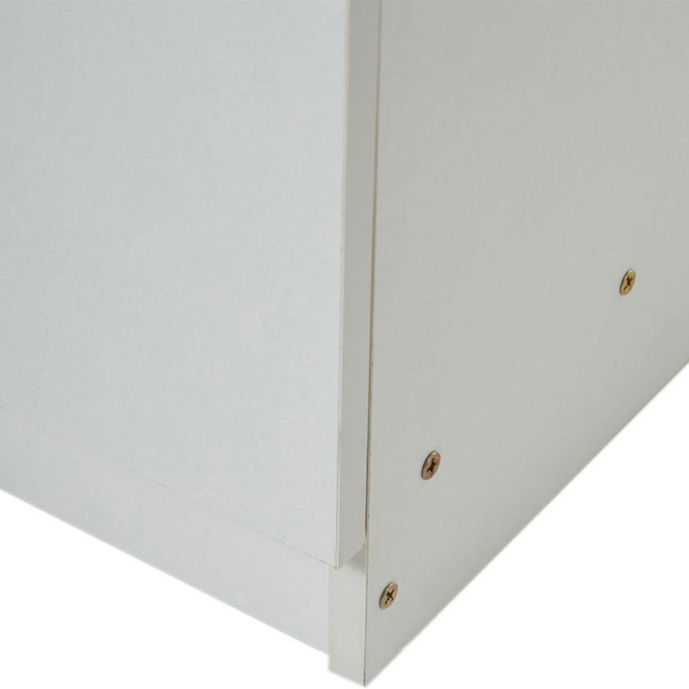 Living and Home 3 Drawer Warm White Bedside Table Image 6