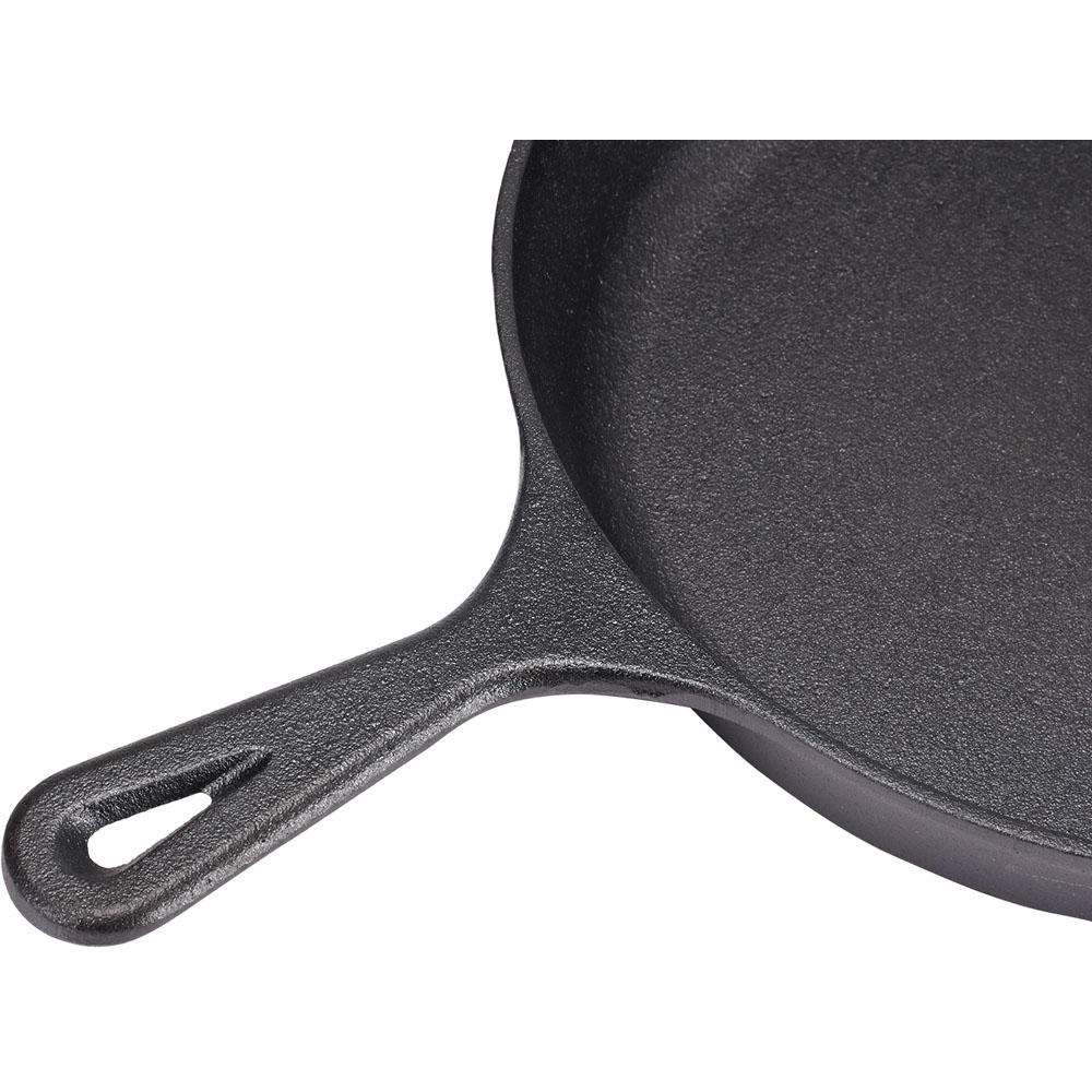 Living and Home Cast Iron Frying Pan with Handles Image 2