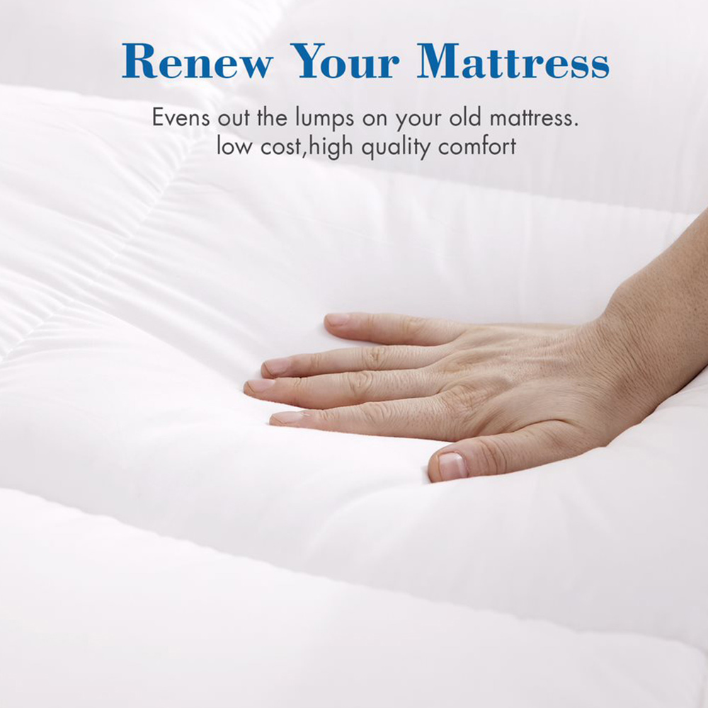 Alivio Small Single Microfiber Quilted Mattress Topper Image 4