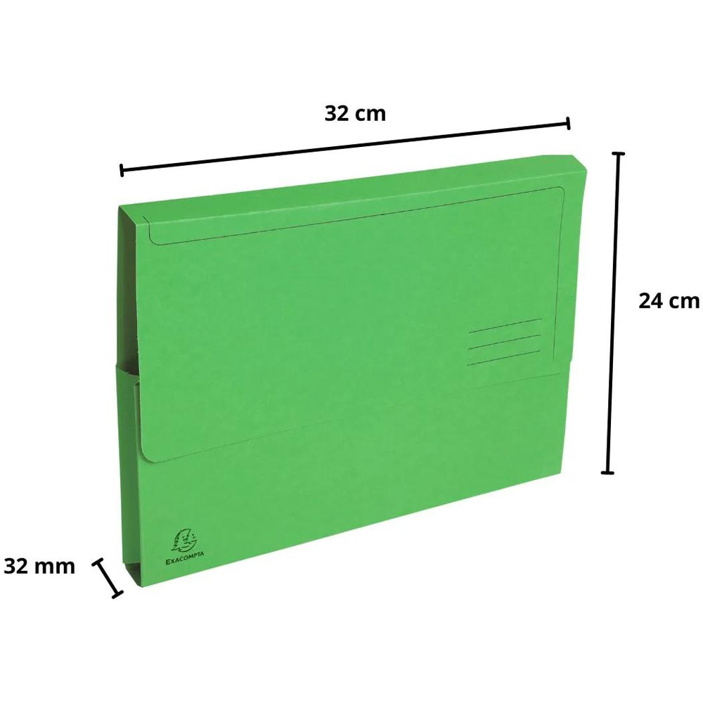 Exacompta Forever Bright Green A4 Document Wallets 2 Pack Image 5
