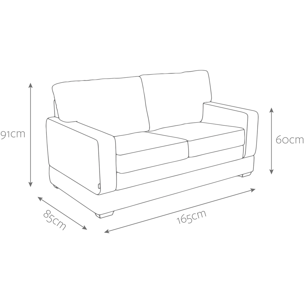 Jay-Be Urban 2 Seater Luxe Velvet Airforce Sofa Bed with e-Pocket Mattress Image 8