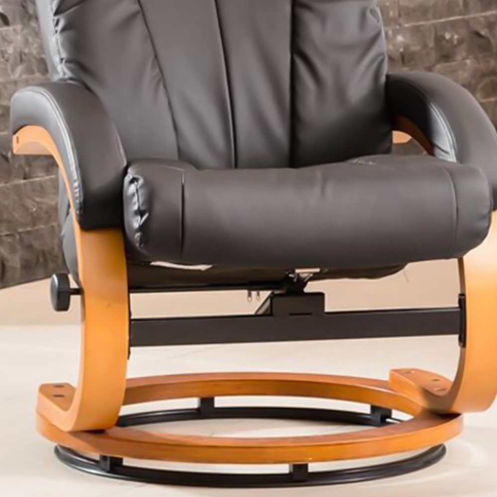 Artemis Home Modena Grey Massage and Heat Swivel Recliner Chair with Footstool Image 2
