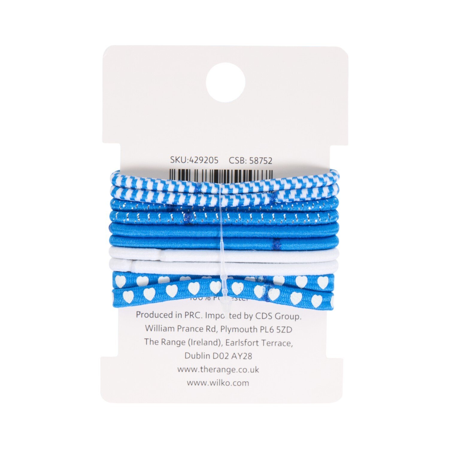 Pack of 10 Hair Elastics Blue Image 2