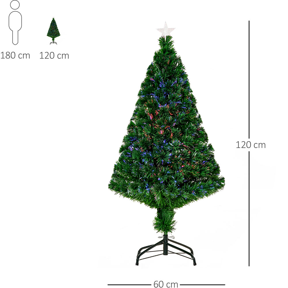 Everglow Fibre Optic LED Green Artificial Christmas Tree 3.9ft Image 7