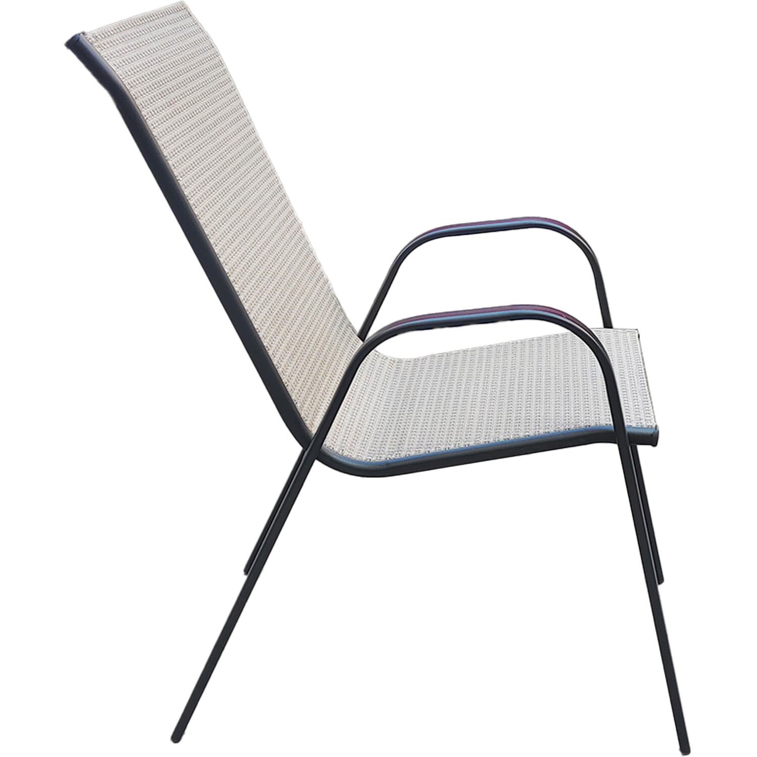 Rio Highback Stacking Chair Beige Image 3