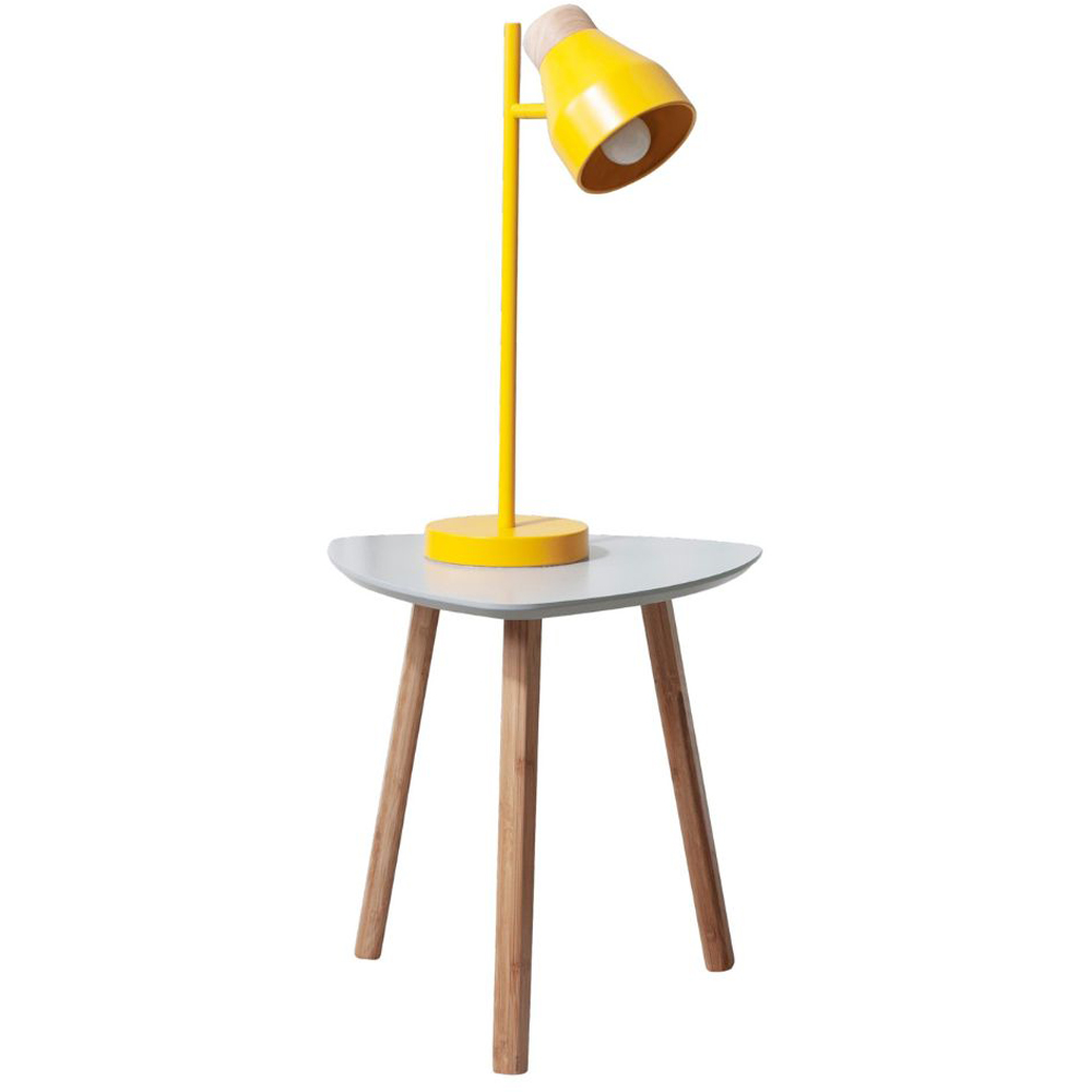 Noa and Nani Malme Chalk Grey and Natural Pine Small Side Table Image 2