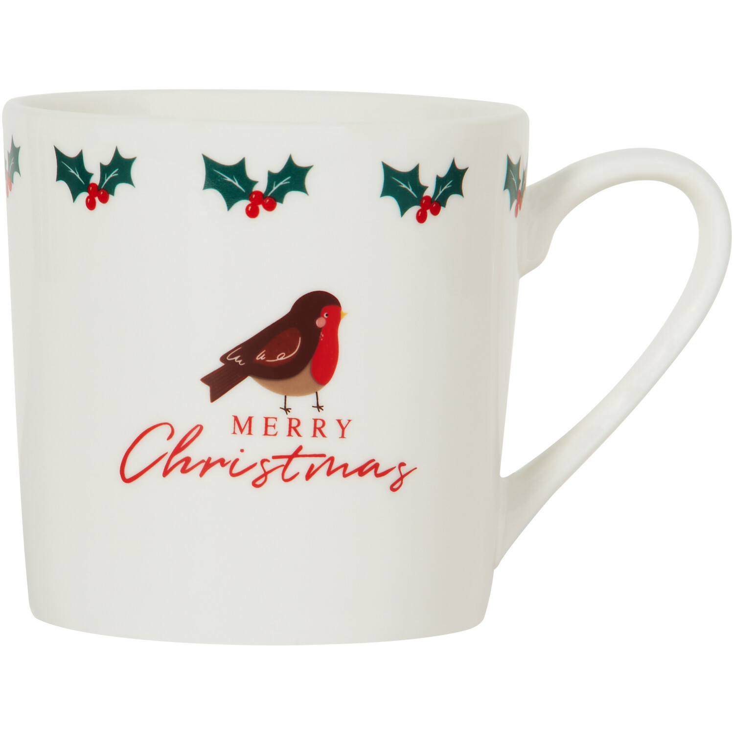 Pack of 4 Festive Robin Mug - White Image 1