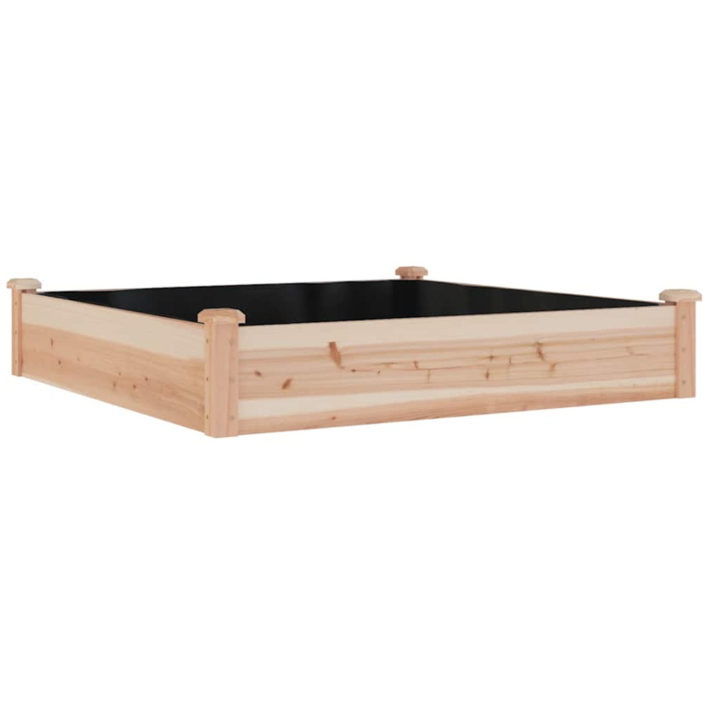 vidaXL Natural Solid Fir Wood Raised Garden Bed 120 x 120 x 25cm Image 1