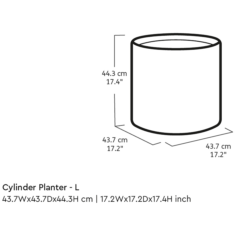 Keter 3 Piece Graphite Rattan Effect Cylinder Planter Set Image 6