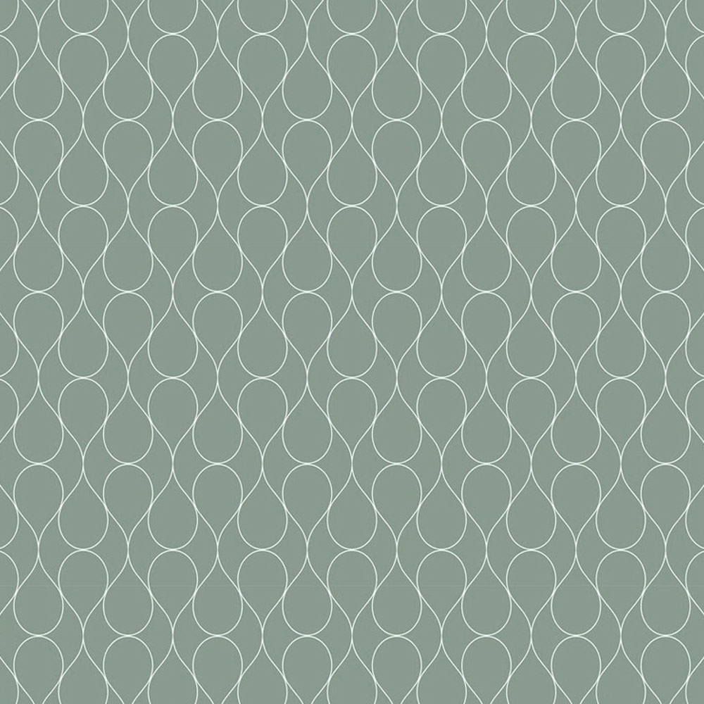 Bobbi Beck Eco Luxury Teardrop Line Green Wallpaper Image