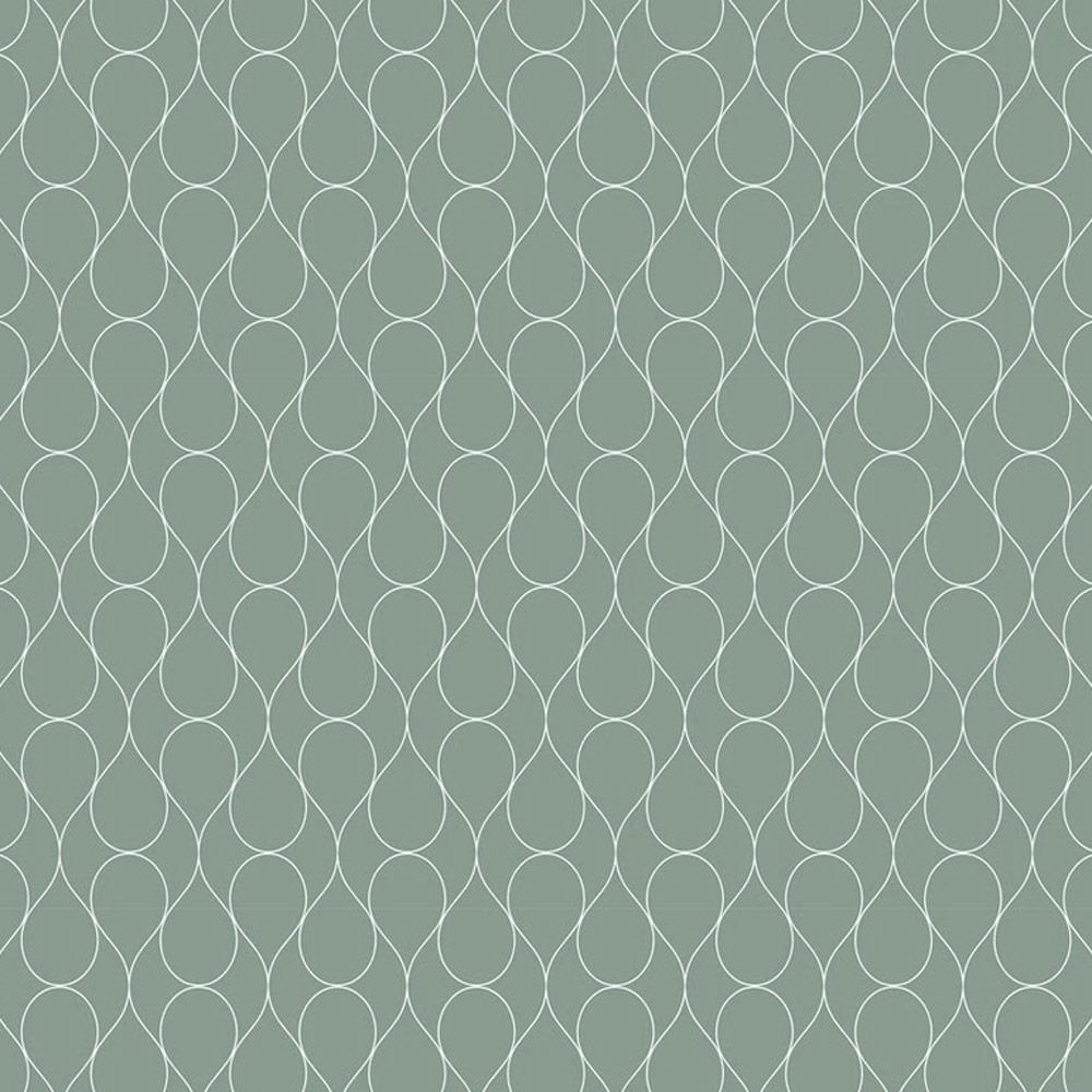 Bobbi Beck Eco Luxury Teardrop Line Green Wallpaper Image