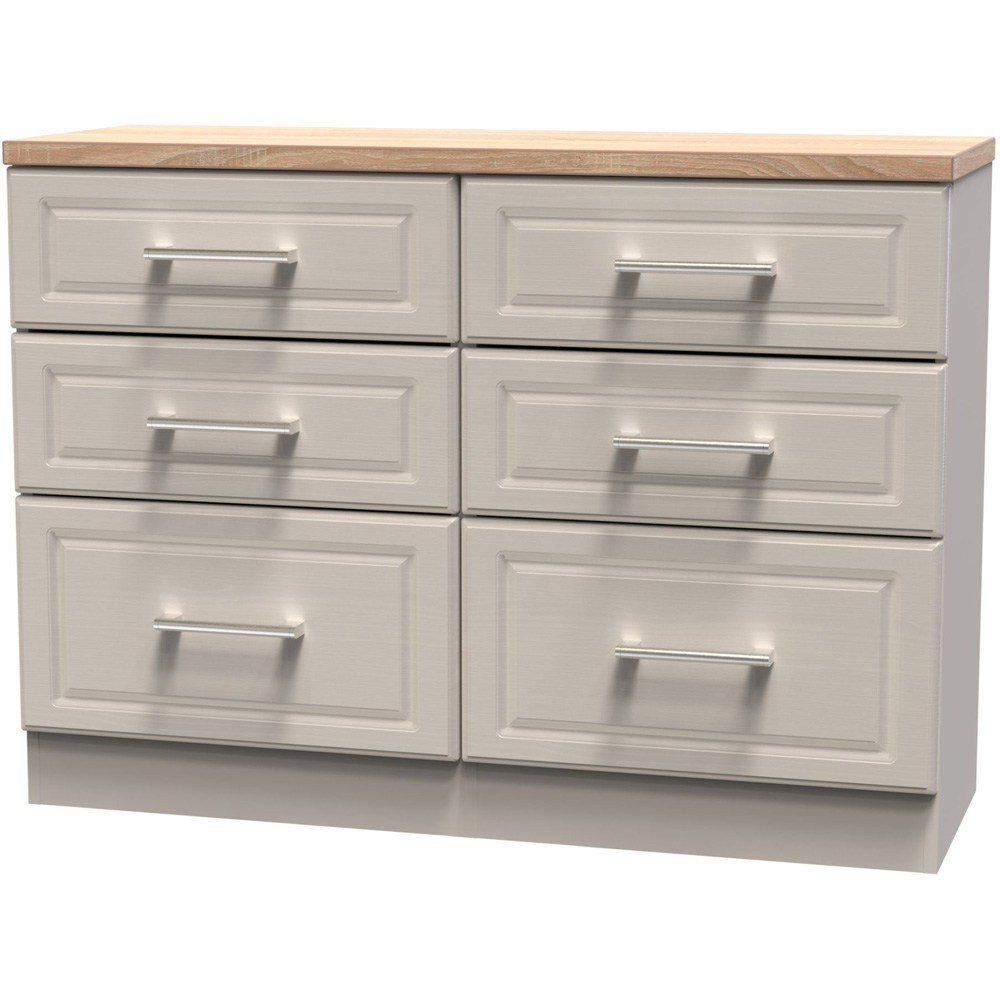 Crowndale Kent 6 Drawer Kashmir Ash and Modern Oak Midi Chest of Drawers Image 2