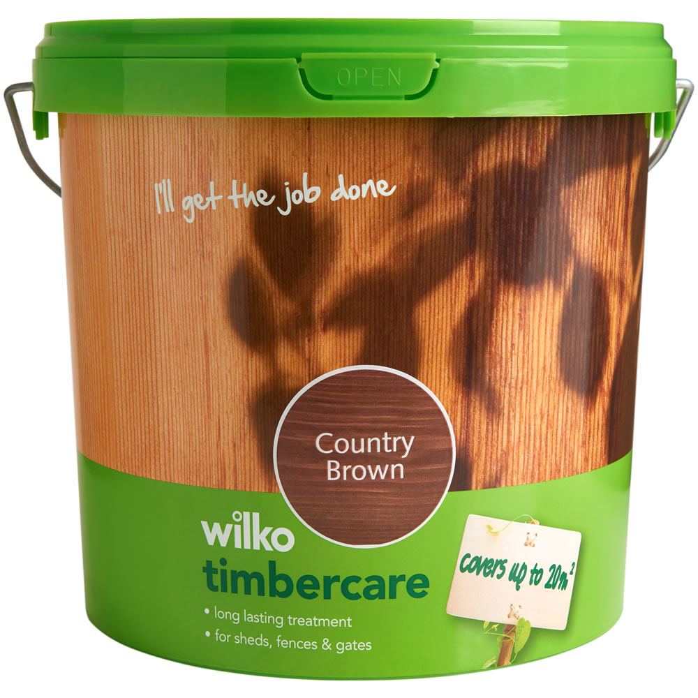 Wilko Timbercare Country Brown Wood Paint 5L Image 2