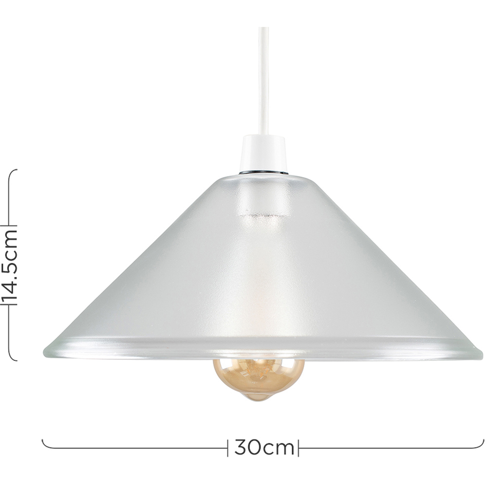ValueLights Tapered Dome Clear Glass Pendant Lamp Shade Image 6