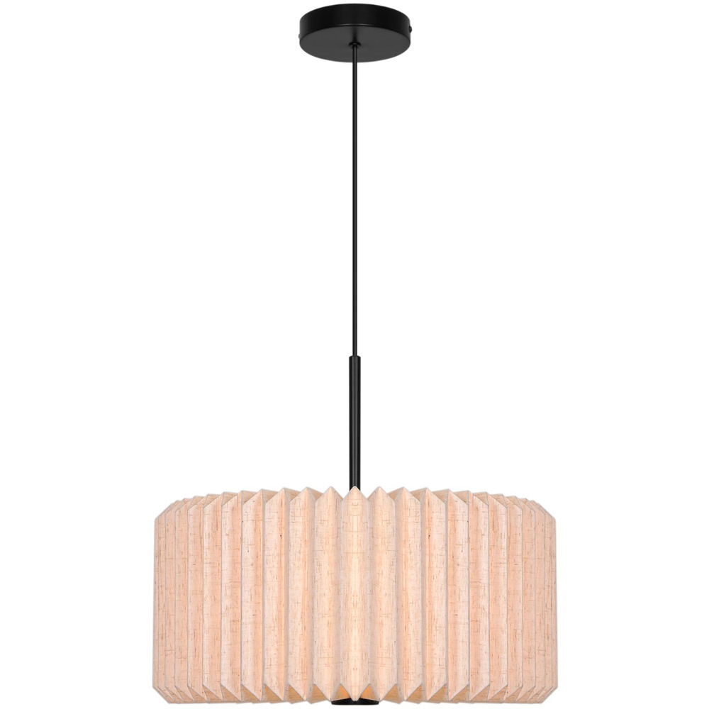 Nordlux Vivienne 40 Black Pleated Pendant Light Image 1