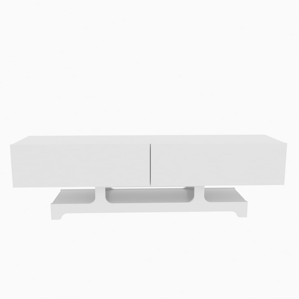Decorotika Tera 2 Door Single Shelf White TV Unit Image 3