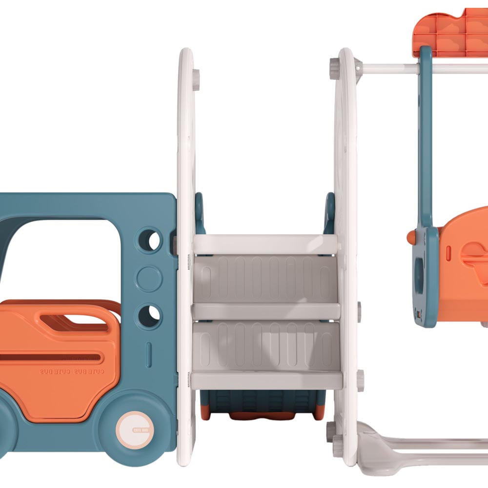 Living and Home Kids Orange and Green 3 in 1 Climber Playset with Swing and Slide Image 5