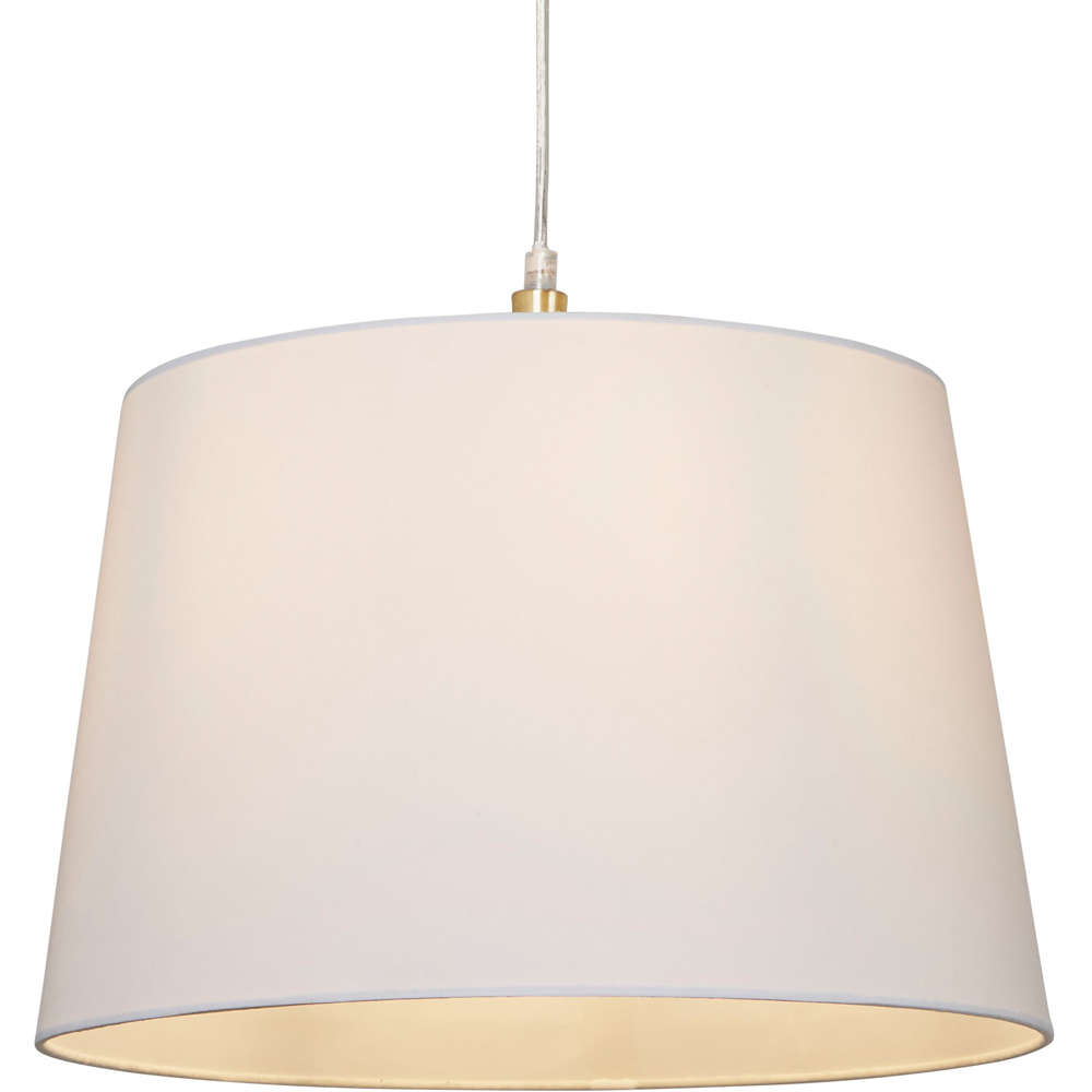 Lighting Collection Yates White Tapered Drum Lamp Shade 40cm Image 3