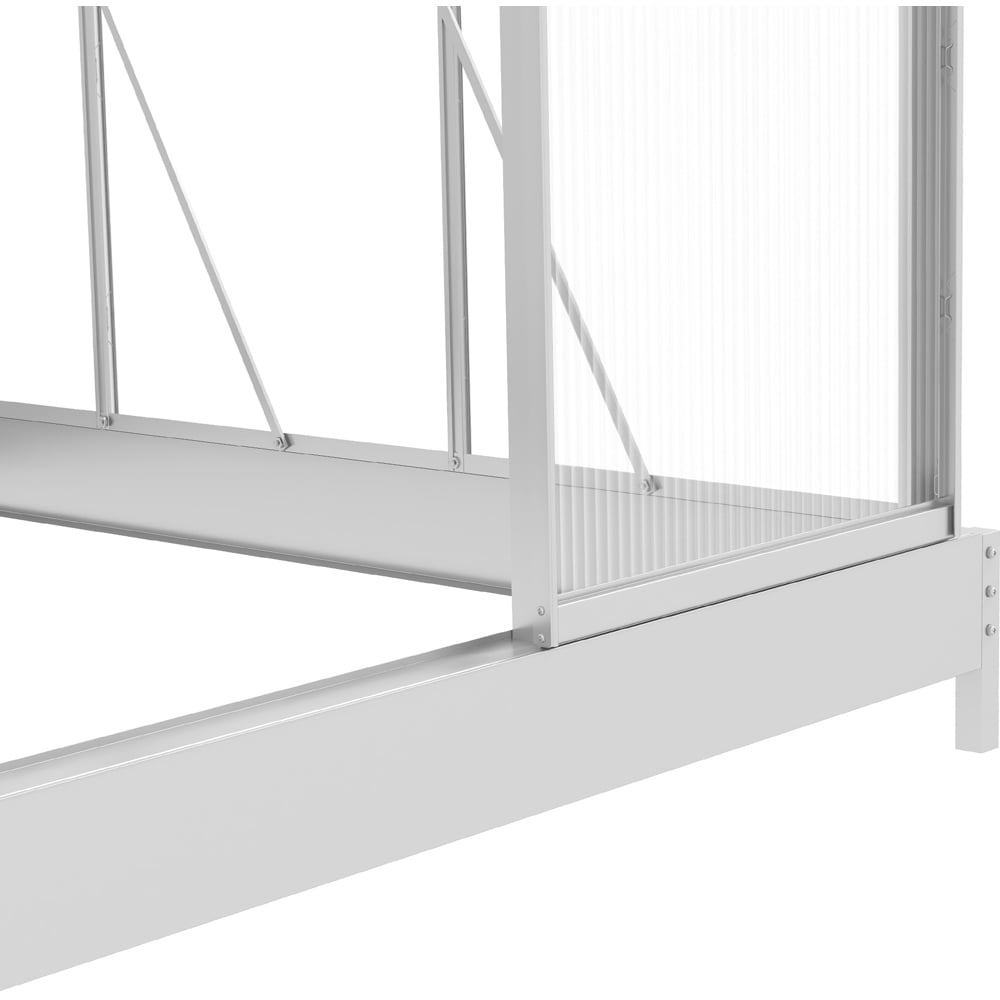 Outsunny Silver Polycarbonate and Aluminium 6 x 6ft Walk In Greenhouse  Image 3