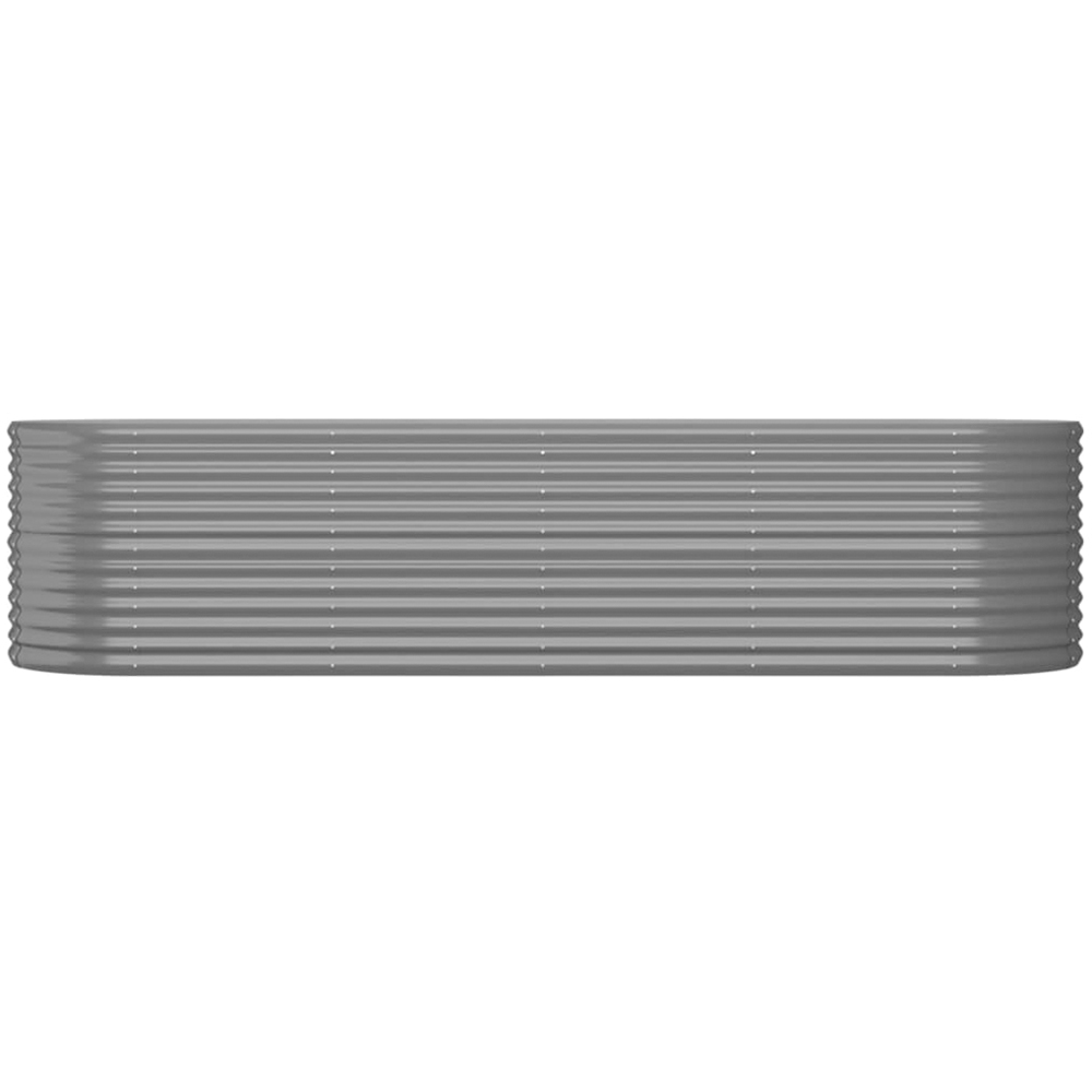vidaXL Grey Galvanised Steel Garden Planter 296 x 80 x 68cm Image 2