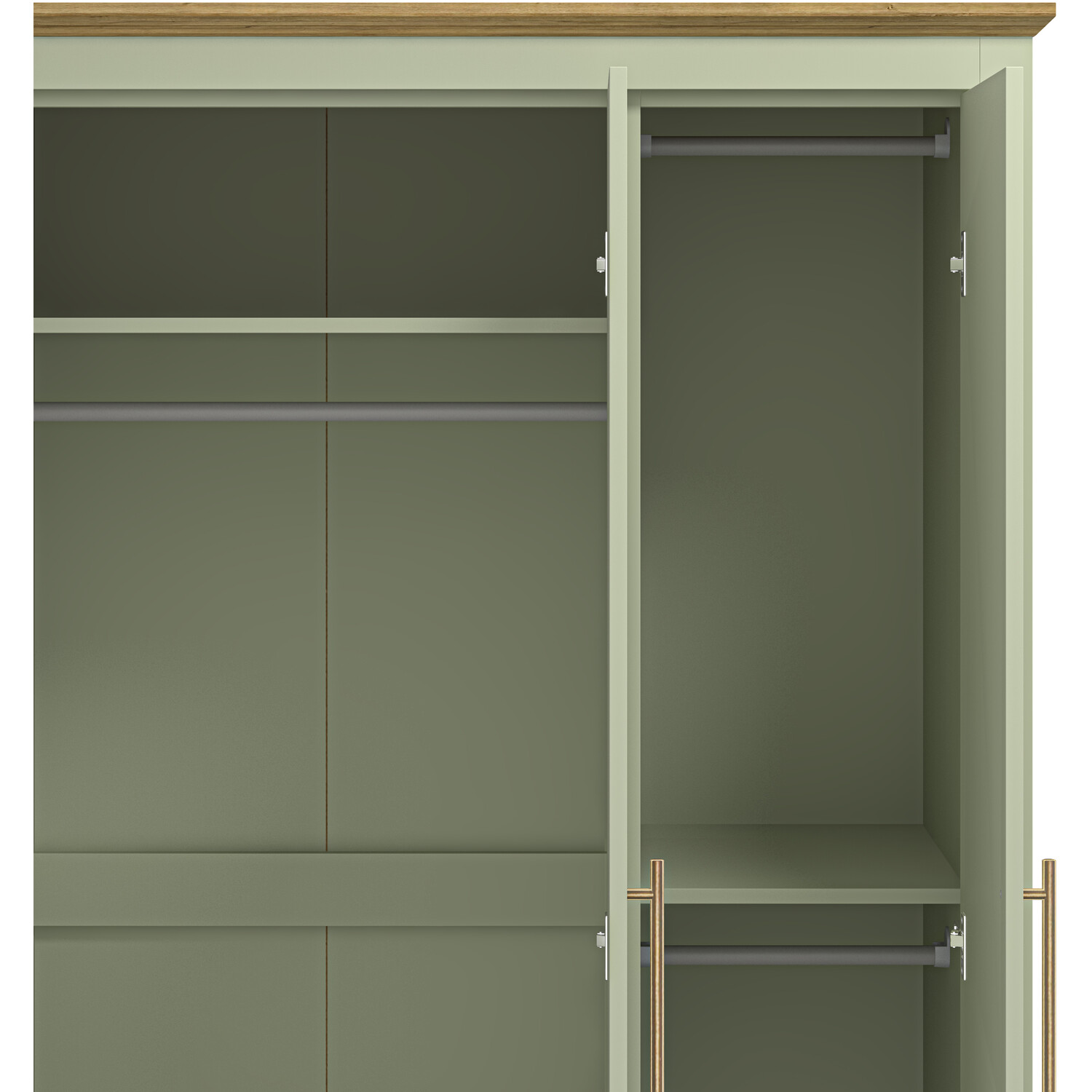 Bexley 3 Door Sage Green Wardrobe Image 7