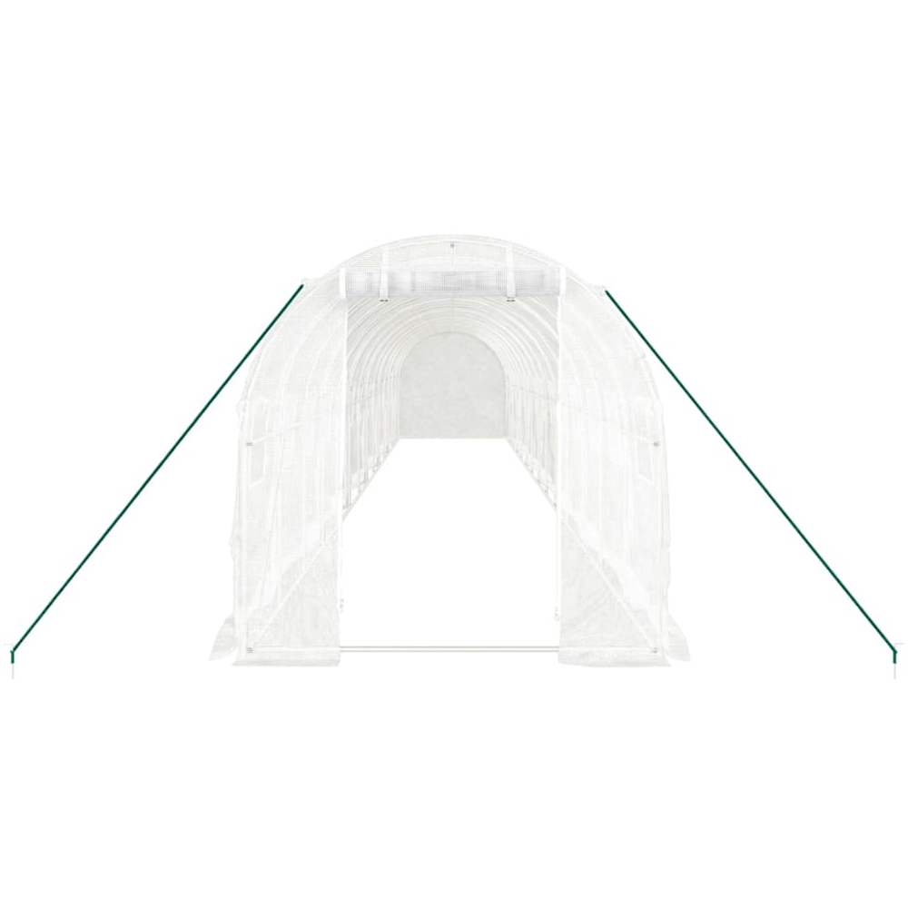 vidaXL White 6.5 x 46ft Greenhouse Image 2