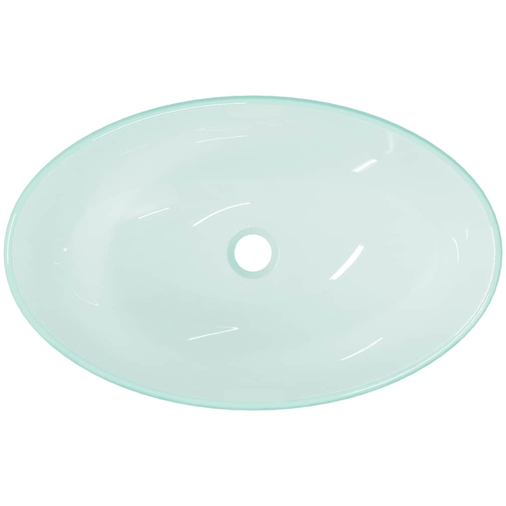 vidaXL Frosted Tempered Glass Wash Basin 155 x 545 x 350mm Image 4
