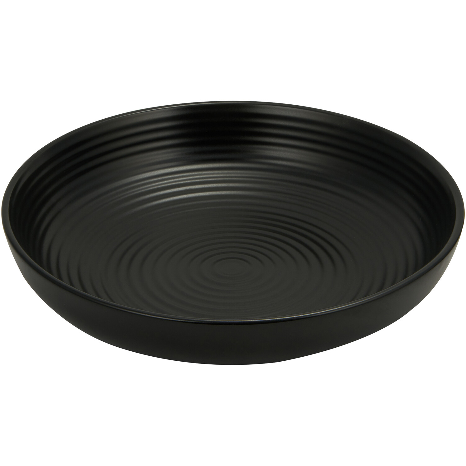 Nera Ribbed Serving Bowl - Black / 27.8cm Image 1