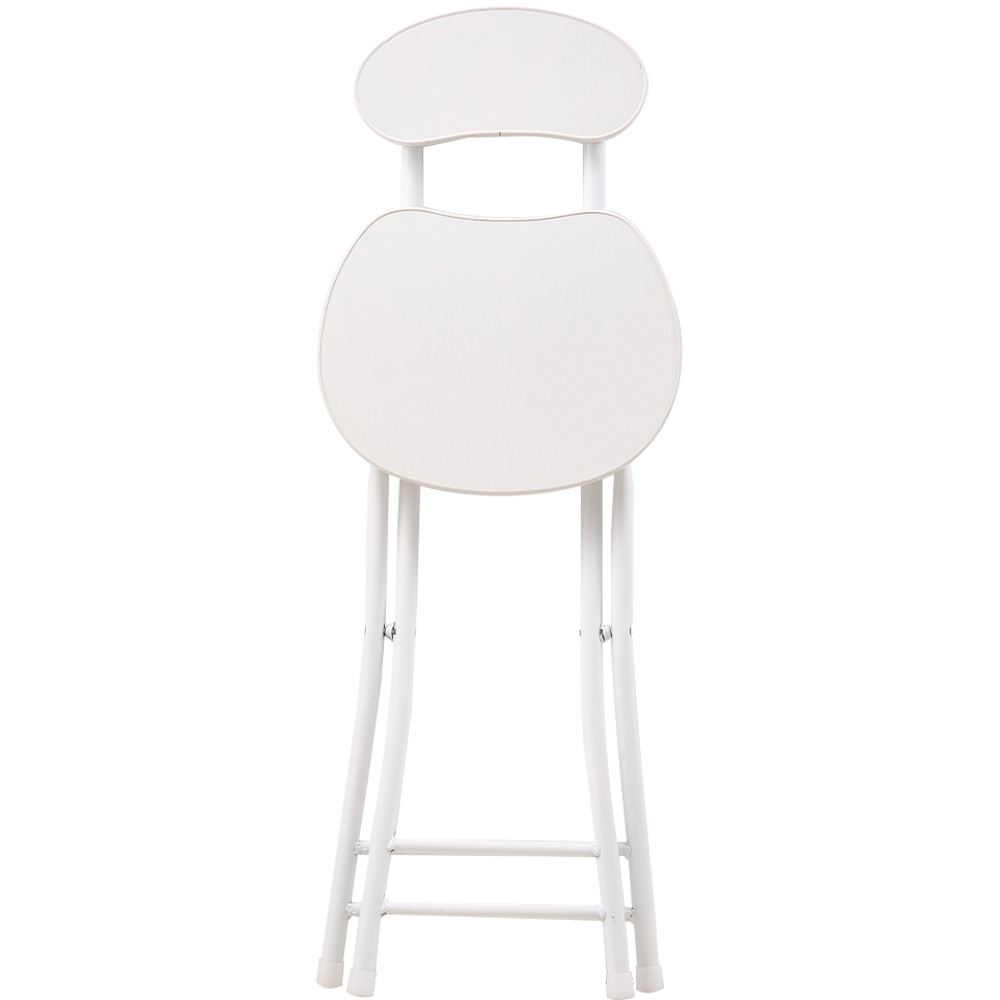 Living and Home Set of 4 White Portable Foldable Dining Chairs Image 3