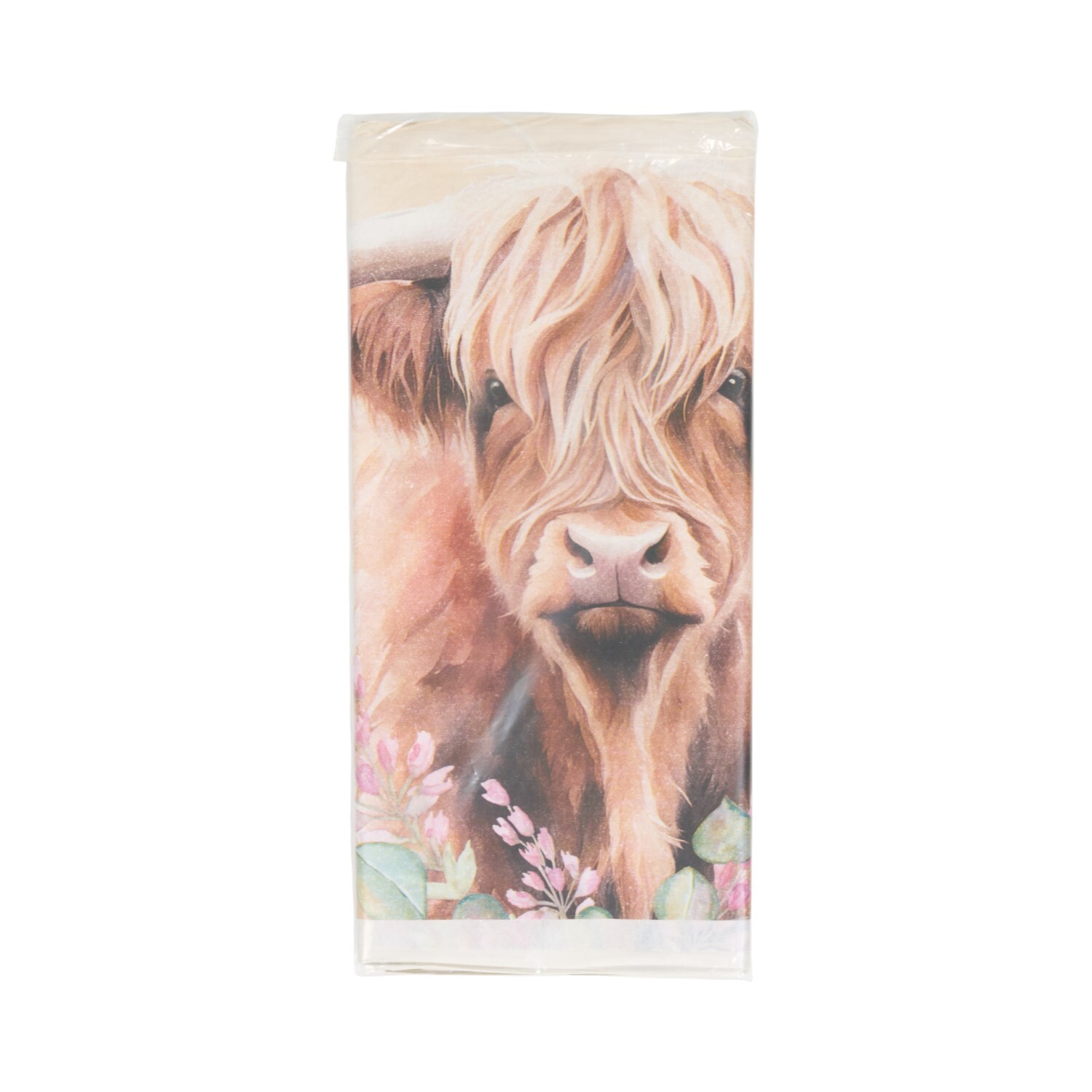 Highland Cow Paper Table Cloth Cream Image 2