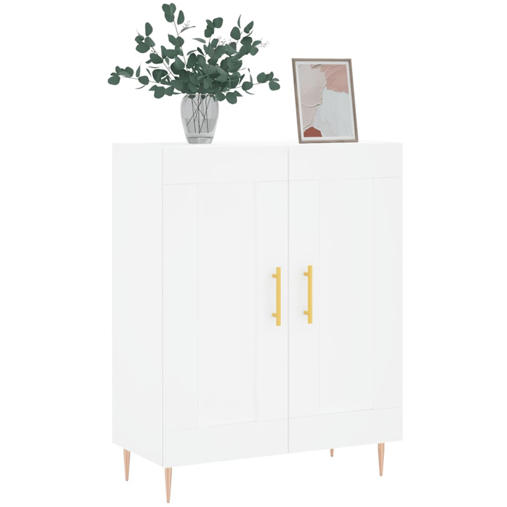 vidaXL 2 Door White Sideboard Image 3