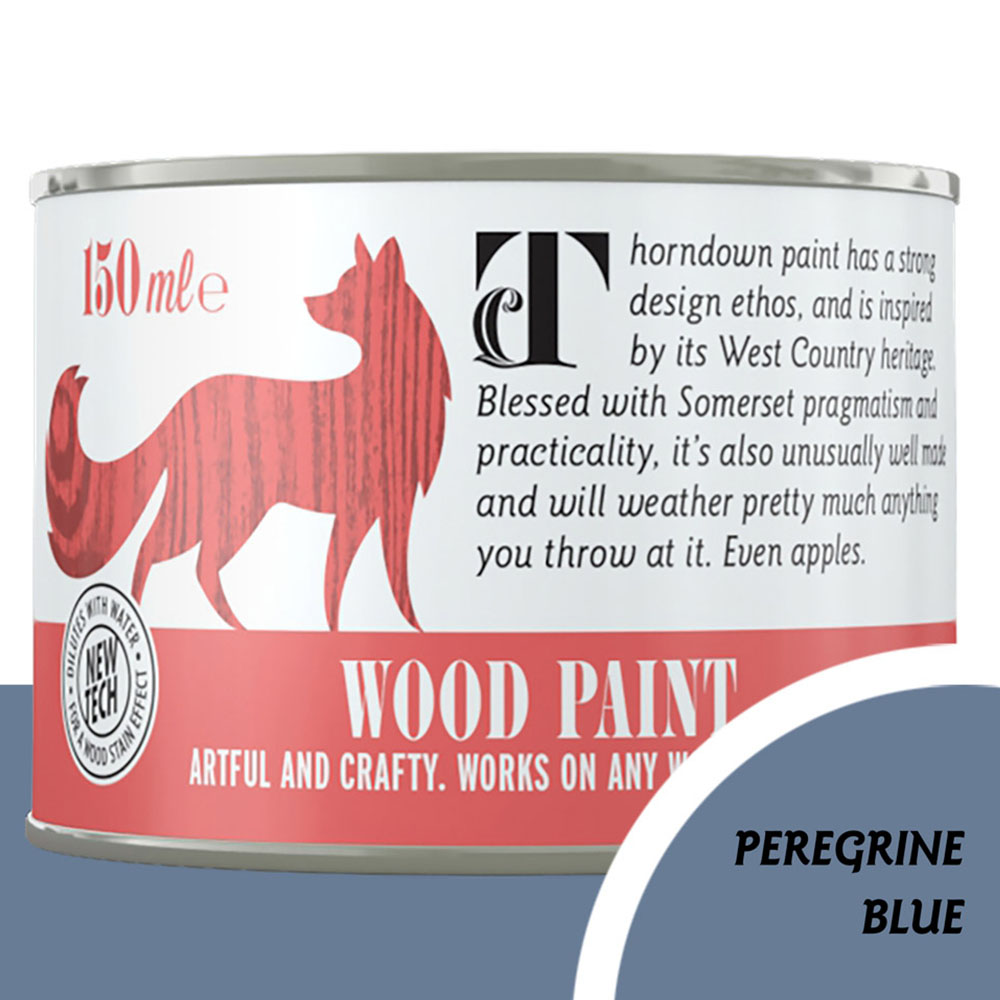Thorndown Peregrine Blue Satin Wood Paint 150ml Image 3