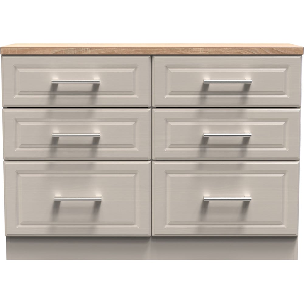 Crowndale Kent 6 Drawer Kashmir Ash and Modern Oak Midi Chest of Drawers Image 3