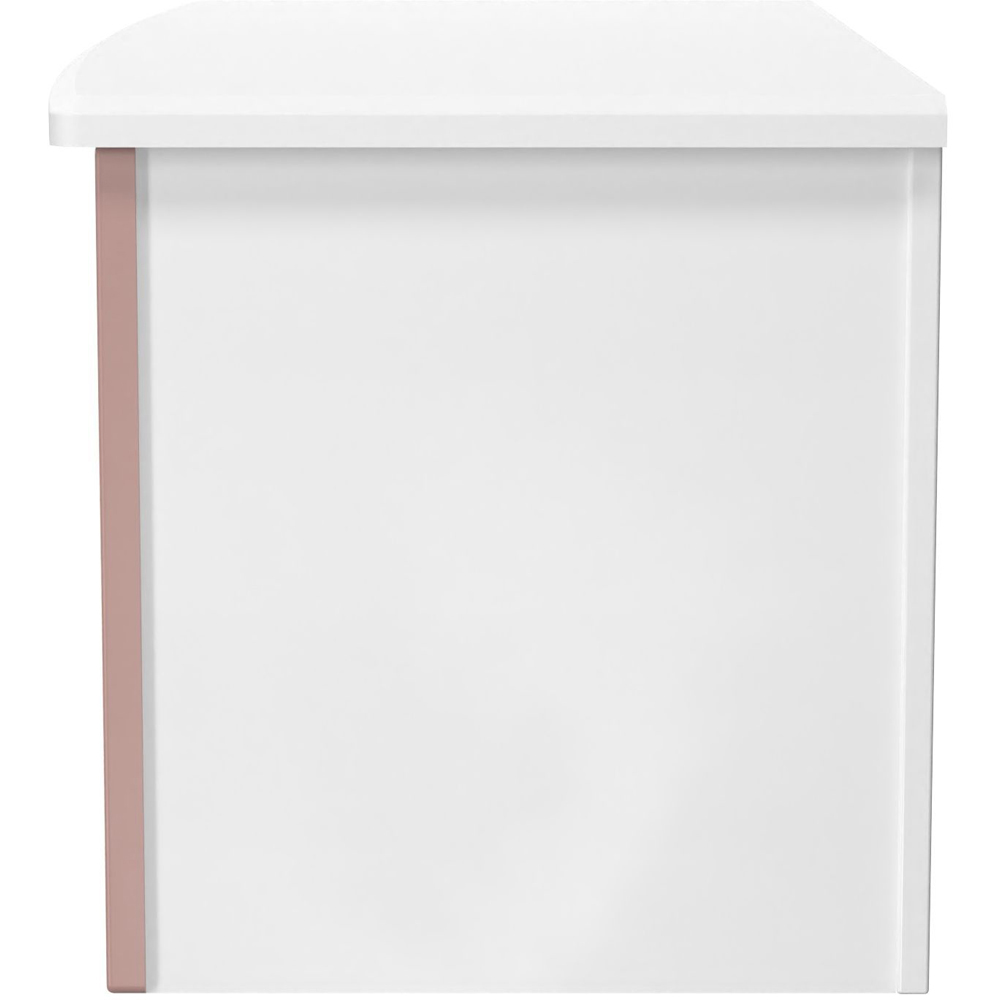 Crowndale Camden Kobe Pink and White Lid Top Blanket Box Ready Assembled Image 4