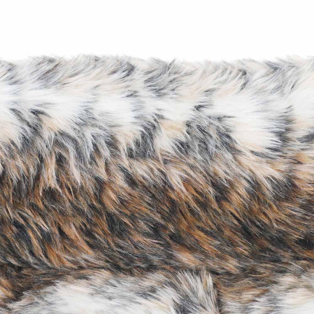 Rosewood Brown Cosy Fur Print Dog Bed Large Image 3