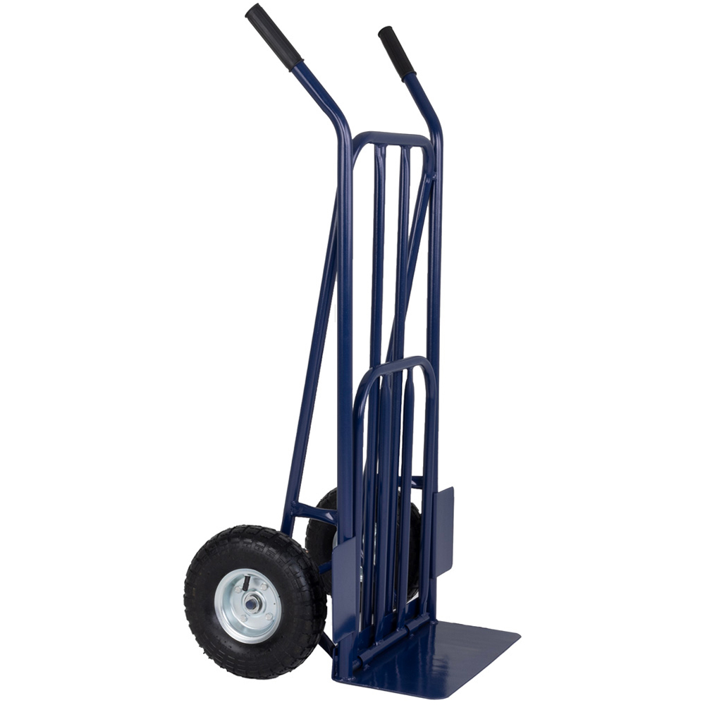 Charles Bentley Blue Folding Small Toe Plate Sack Truck 270Kg Image 3