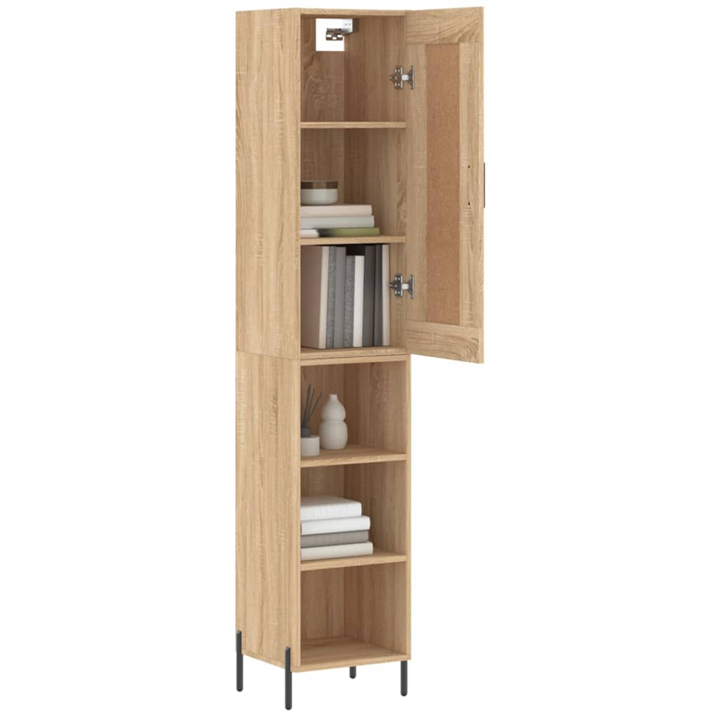 vidaXL Single Door 3 Shelf Sonoma Oak Highboard Image 3