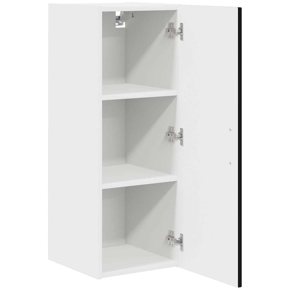 vidaXL Kalmar Single Door Black Wall Kitchen Cabinet 2 Pack Image 4