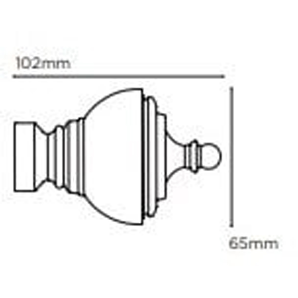 New Edge Blinds 290cm Fixed Length Antique Brass Eyelet Metal Curtain Pole Set with Vienna Finial Image 4