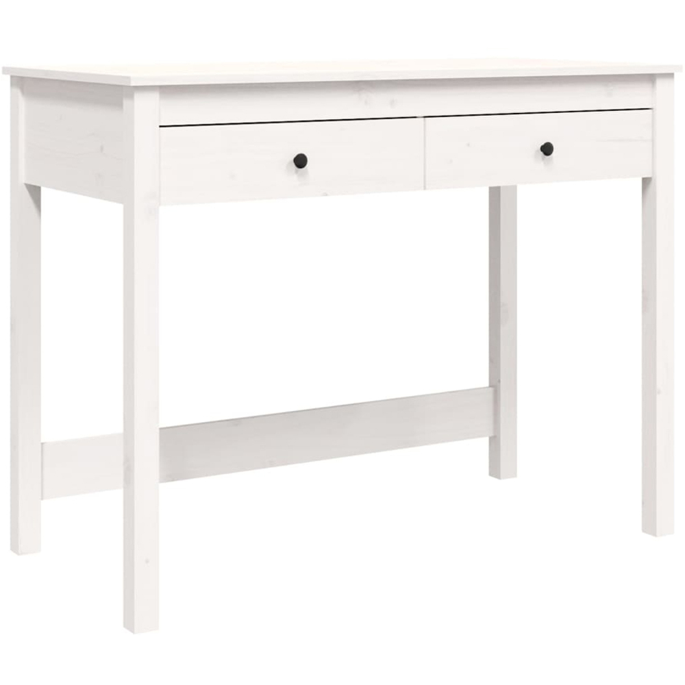 vidaXL 2 Drawer Computer Desk White Image 2