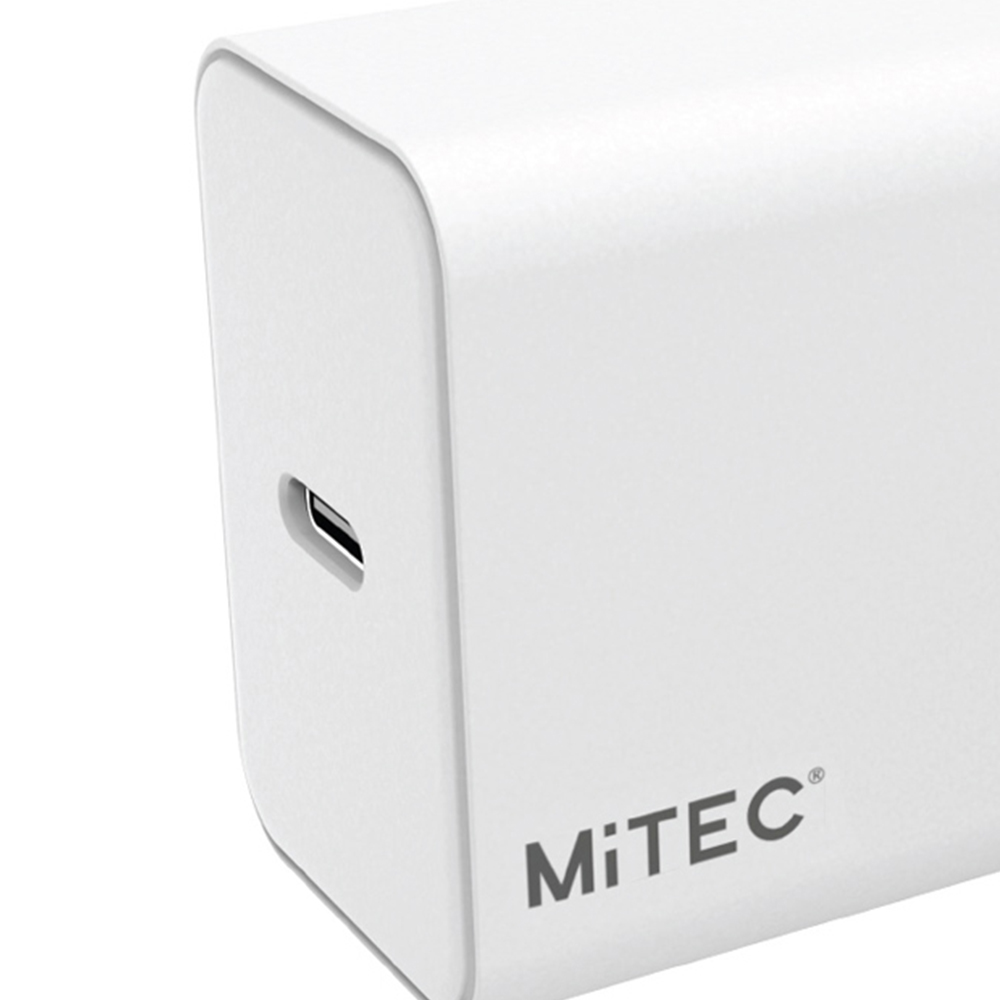 MiTEC MiPOWER White USB-C PD Mains Charger 20W Image 2