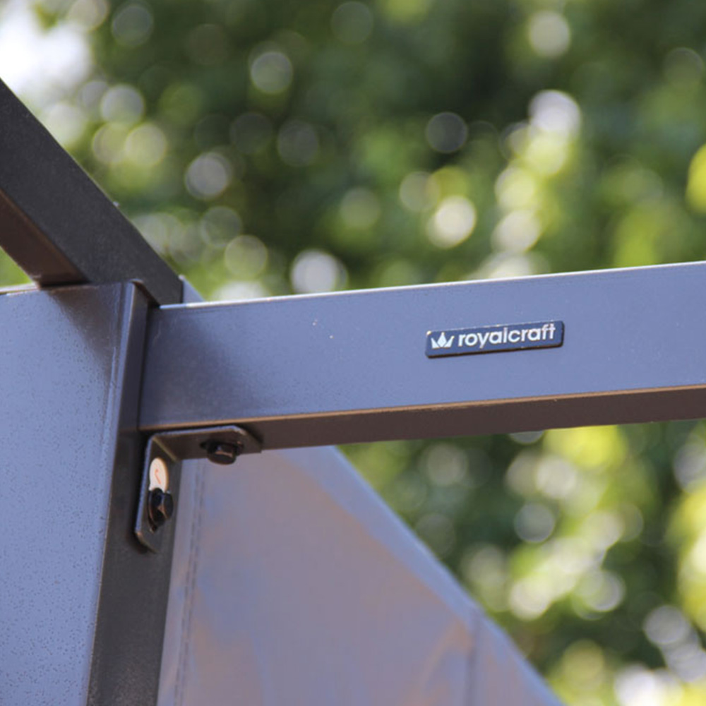 Amir 2.7 x 3.6m Grey Steel Royalcraft San Remo Pergola Image 9