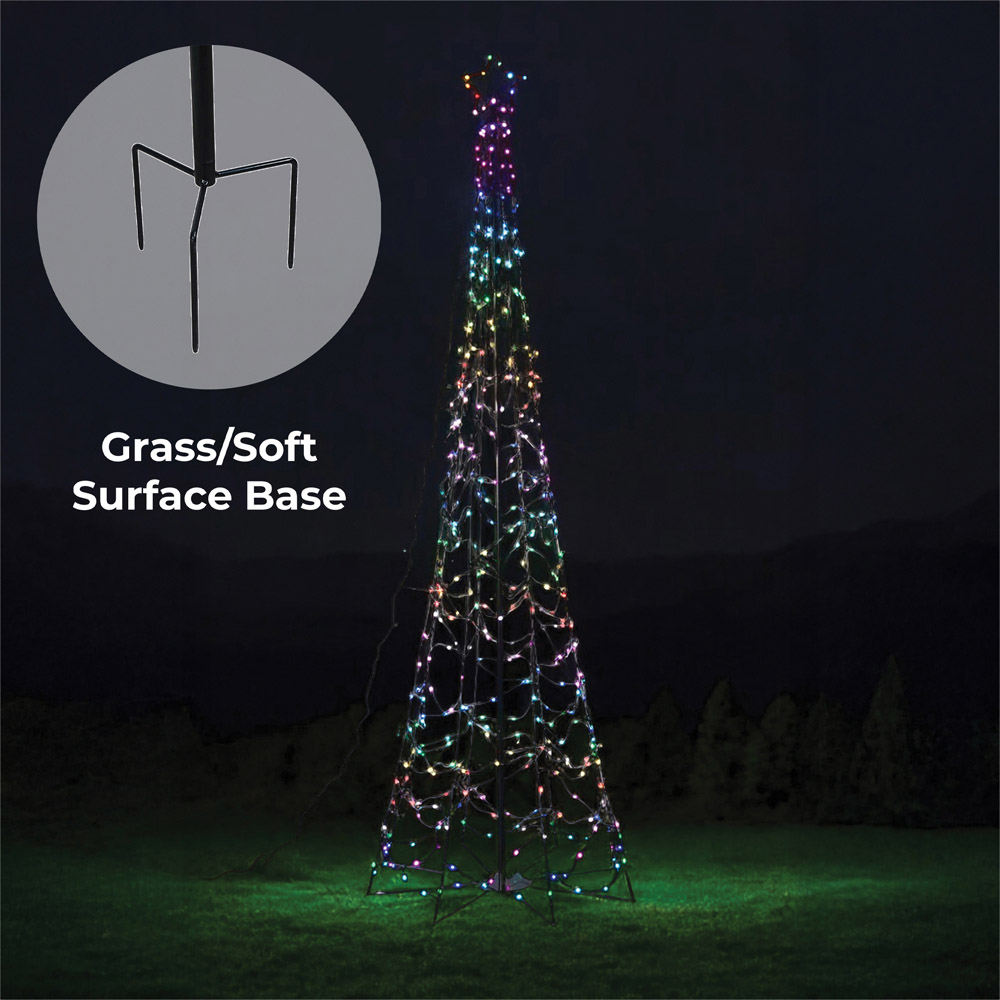 Xmas Haus 735 RGB Micro Seed LED Grass Mounted Flagpole Light Tower 10ft Image 2